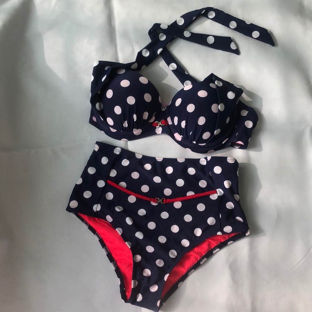 Vintage polka dot 2 piece